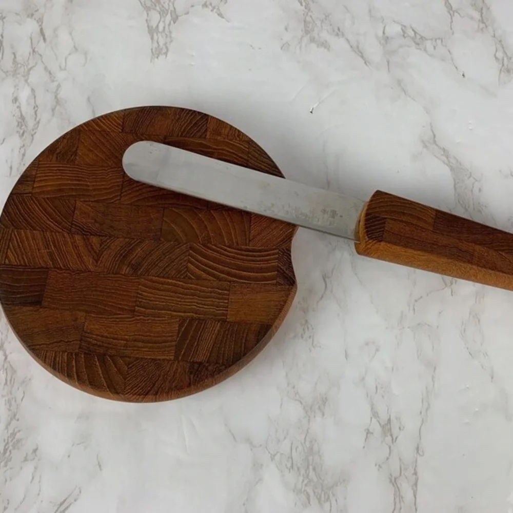 Dansk Wooden Cheese Cutting Board Knife by Jens Quistgaard Mid Century Modern